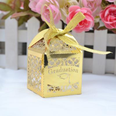 laser cut filigree favor box for graduation 