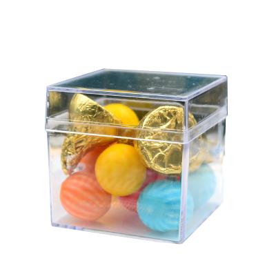 5cm plastic transparent box for wedding gift acrylic chocolate sweet box