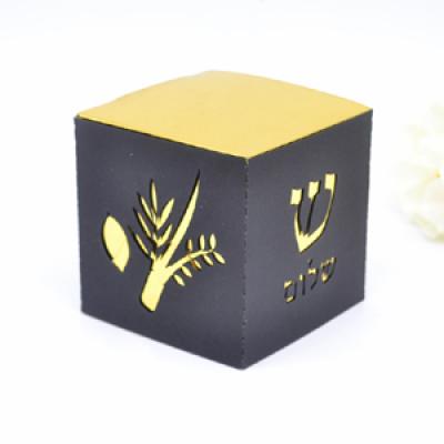 Custom hebrew text for jewish sukkot favor boxes