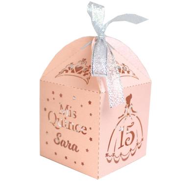 quinceanera party favor gift box customized name for gift box